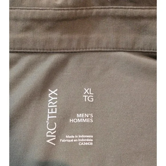 ARC'TERYX MENS TAN SHORT SLEEVE POLO SIZE XL. SEE DESCRIPTION - Picture 2 of 6